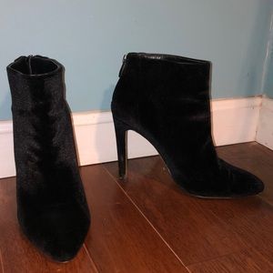 Black Velvet Booties